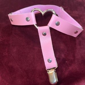 Pink Heart Garter set